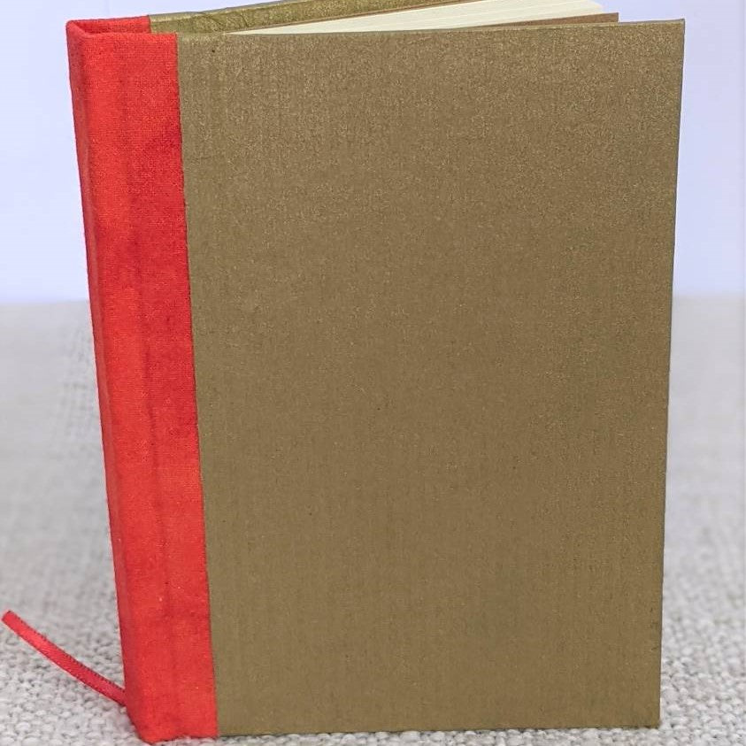 Handmade notebooks - red and gold