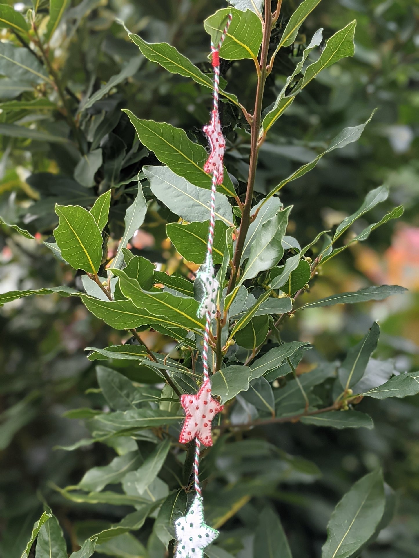 Heart and star chain Christmas decorations