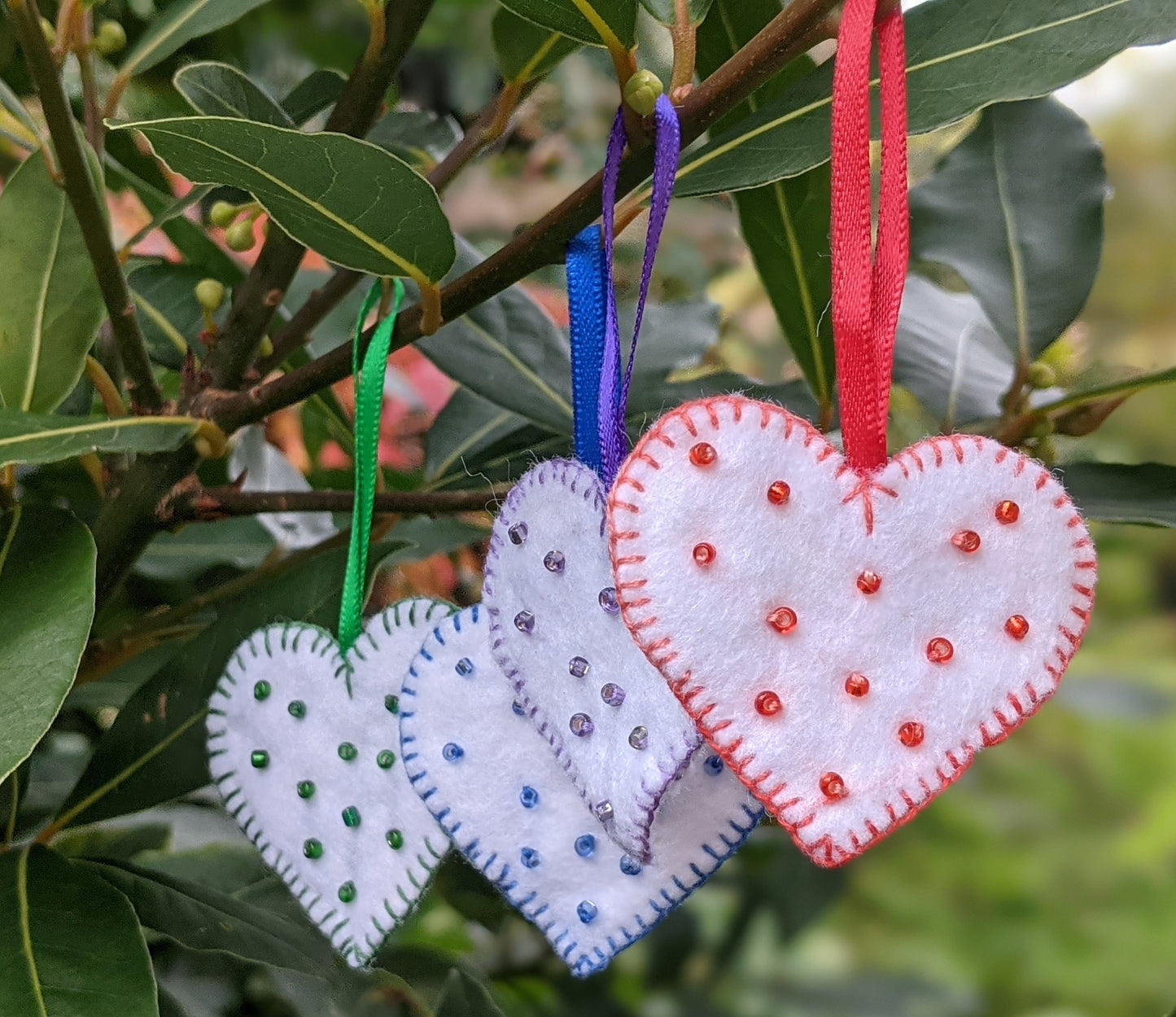 Heart and star Christmas decorations