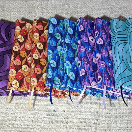 Small handmade notebooks, fabric cover